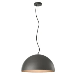 Lampadari Cucina-Perenz Illuminazione Lampadario cupola 80cm grigio marrone per cucina moderna steel perenz