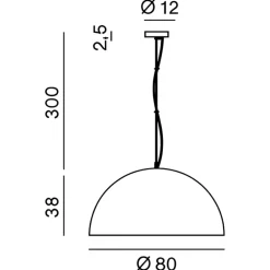 Lampadari Cucina-Perenz Illuminazione Lampadario cupola 80cm grigio marrone per cucina moderna steel perenz