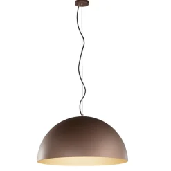 Lampadari Cucina-Perenz Illuminazione Lampadario cupola 60cm marrone oro per cucina steel perenz