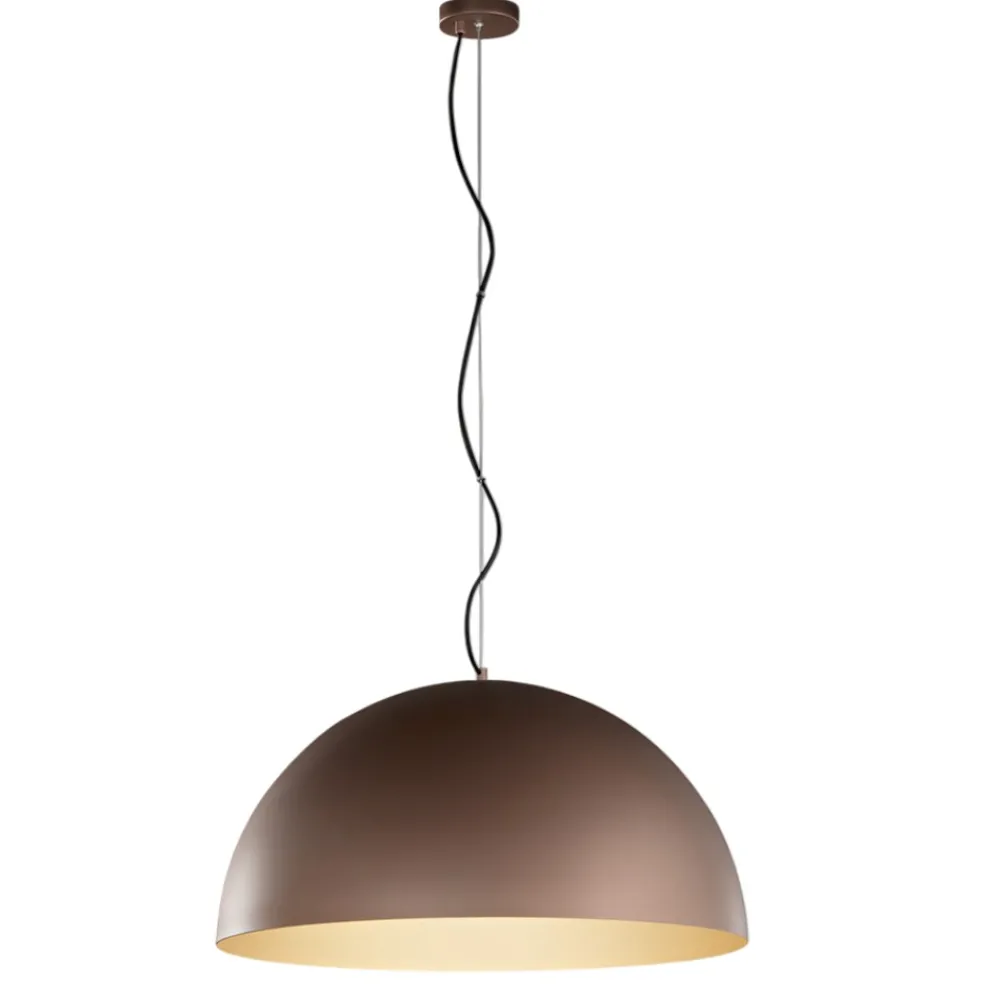 Lampadari Cucina-Perenz Illuminazione Lampadario cupola 60cm marrone oro per cucina steel perenz