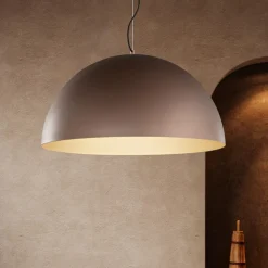 Lampadari Cucina-Perenz Illuminazione Lampadario cupola 80cm marrone oro per cucina steel perenz