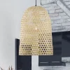 Lampadari Cucina-Selezionato da Mazzolaluce Lampadario cupola 40 cm rattan naturale per sala da pranzo