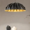 Lampadari Cucina-Perenz Illuminazione Lampadario cupola design nero oro prisma perenz per tavolo da pranzo