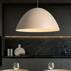 Lampadari Cucina-Selezionato da Mazzolaluce Lampadario cupola di metallo 50 cm sabbia per cucina