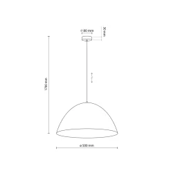 Lampadari Cucina-Selezionato da Mazzolaluce Lampadario cupola di metallo 50 cm sabbia per cucina