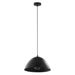Lampadari Cucina-Selezionato da Mazzolaluce Lampadario cupola di metallo nero 34cm per cucina
