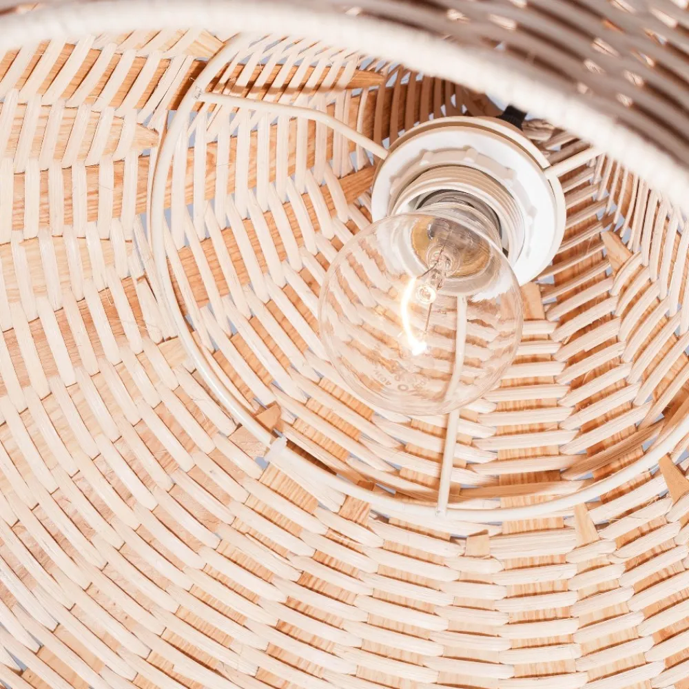 Lampadari Cucina-Selezionato da Mazzolaluce Lampadario cupola di rattan naturale per cucina