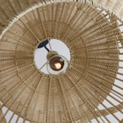 Lampadari Cucina-Selezionato da Mazzolaluce Lampadario cupola di rattan naturale 49 cm per cucina