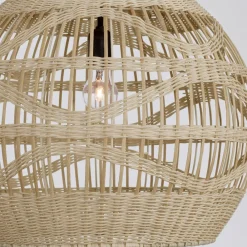 Lampadari Cucina-Selezionato da Mazzolaluce Lampadario cupola di rattan naturale 49 cm per cucina