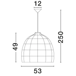 Lampadari Moderni-Selezionato da Mazzolaluce Lampadario cupola di rattan nero per soggiorno sala da pranzo