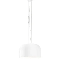 Lampadari Cucina-Perenz Illuminazione Lampadario cupola di vetro bianco 40cm per cucina moderna perenz