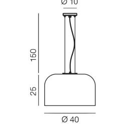 Lampadari Cucina-Perenz Illuminazione Lampadario cupola di vetro bianco 40cm per cucina moderna perenz