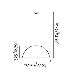 Lampadari Moderni-Selezionato da Mazzolaluce Lampadario cupola esterno nero interno oro martellato