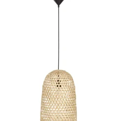Lampadari Moderni-Selezionato da Mazzolaluce Lampadario cupola in rattan naturale 30 cm