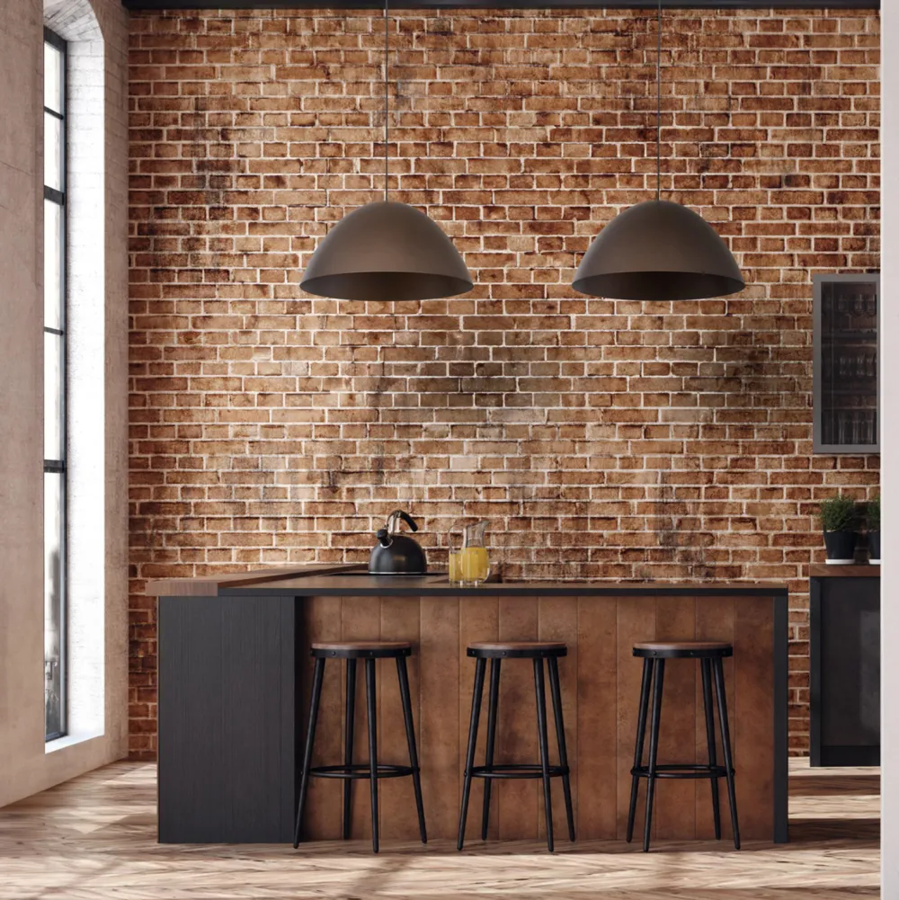 Lampadari Cucina-Selezionato da Mazzolaluce Lampadario cupola marrone 50cm per cucina