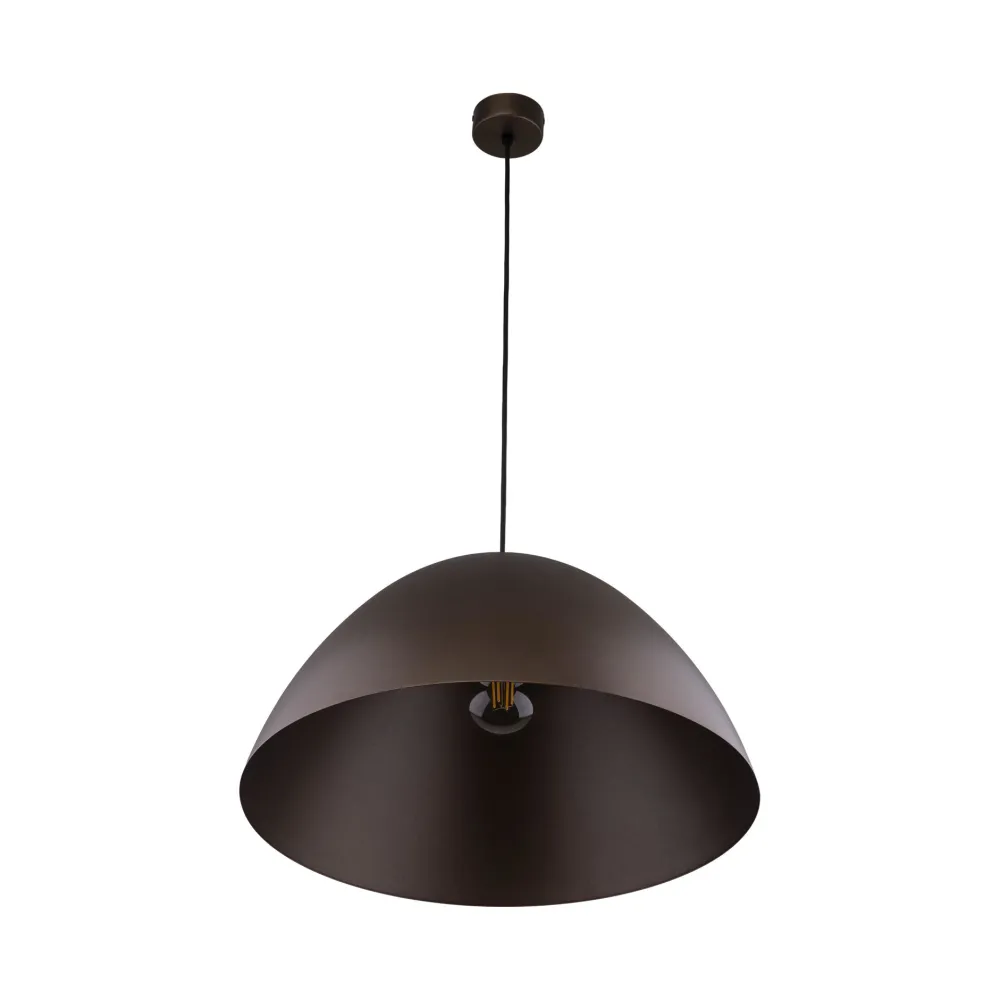 Lampadari Cucina-Selezionato da Mazzolaluce Lampadario cupola marrone 50cm per cucina