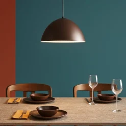 Lampadari Cucina-Selezionato da Mazzolaluce Lampadario cupola marrone 34cm per cucina