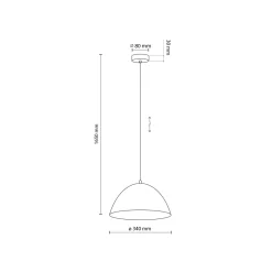 Lampadari Cucina-Selezionato da Mazzolaluce Lampadario cupola marrone 34cm per cucina