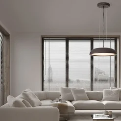 Lampadari Cucina-Selezionato da Mazzolaluce Lampadario cupola marrone led 25w 3000k per tavolo rotondo