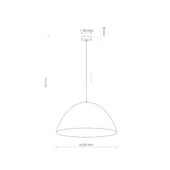 Lampadari Cucina-Selezionato da Mazzolaluce Lampadario cupola metallo celeste 50cm per cucina