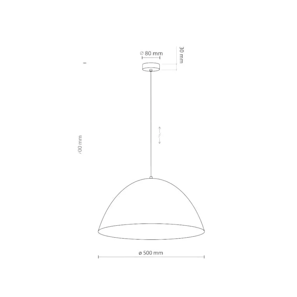 Lampadari Cucina-Selezionato da Mazzolaluce Lampadario cupola metallo celeste 50cm per cucina