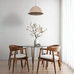 Lampadari Cucina-Selezionato da Mazzolaluce Lampadario cupola sabbia in metallo 34 cm per cucina moderna