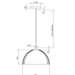 Lampadari Cucina-Fabas Luce Lampadario cupola senape di plastica vegetale carola