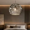 Lampadario Camera Da Letto-Perenz Illuminazione Lampadario da camera da letto meteora sfera di vetro fume specchiato perenz