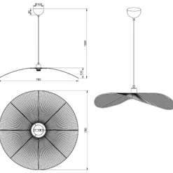 Lampadari Cucina-Selezionato da Mazzolaluce Lampadario da cucina a cerchio ondulato marrone per tavolo
