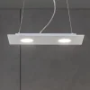 Lampadari Cucina-Affralux Lampadario da cucina flet bianco rettangolare