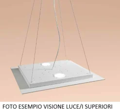 Lampadari Cucina-Affralux Lampadario da cucina flet bianco rettangolare