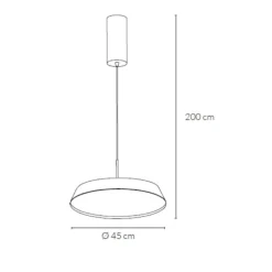 Lampadari Cucina-Vivida International Lampadario da cucina bianco led 3000k 4000k dimmerabile vivida pinco