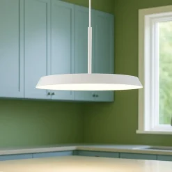 Lampadari Cucina-Selezionato da Mazzolaluce Lampadario da cucina bianco tonda minimal led 3000k