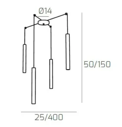 Lampadari Cucina-Top Light Lampadario da cucina cilindri antracite