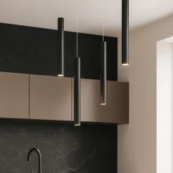 Lampadari Cucina-Top Light Lampadario da cucina cilindri nero round