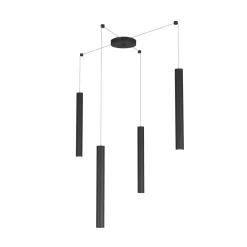 Lampadari Cucina-Top Light Lampadario da cucina cilindri nero round