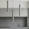 Lampadari Cucina-Top Light Lampadario da cucina con decentramento cilindri grigio