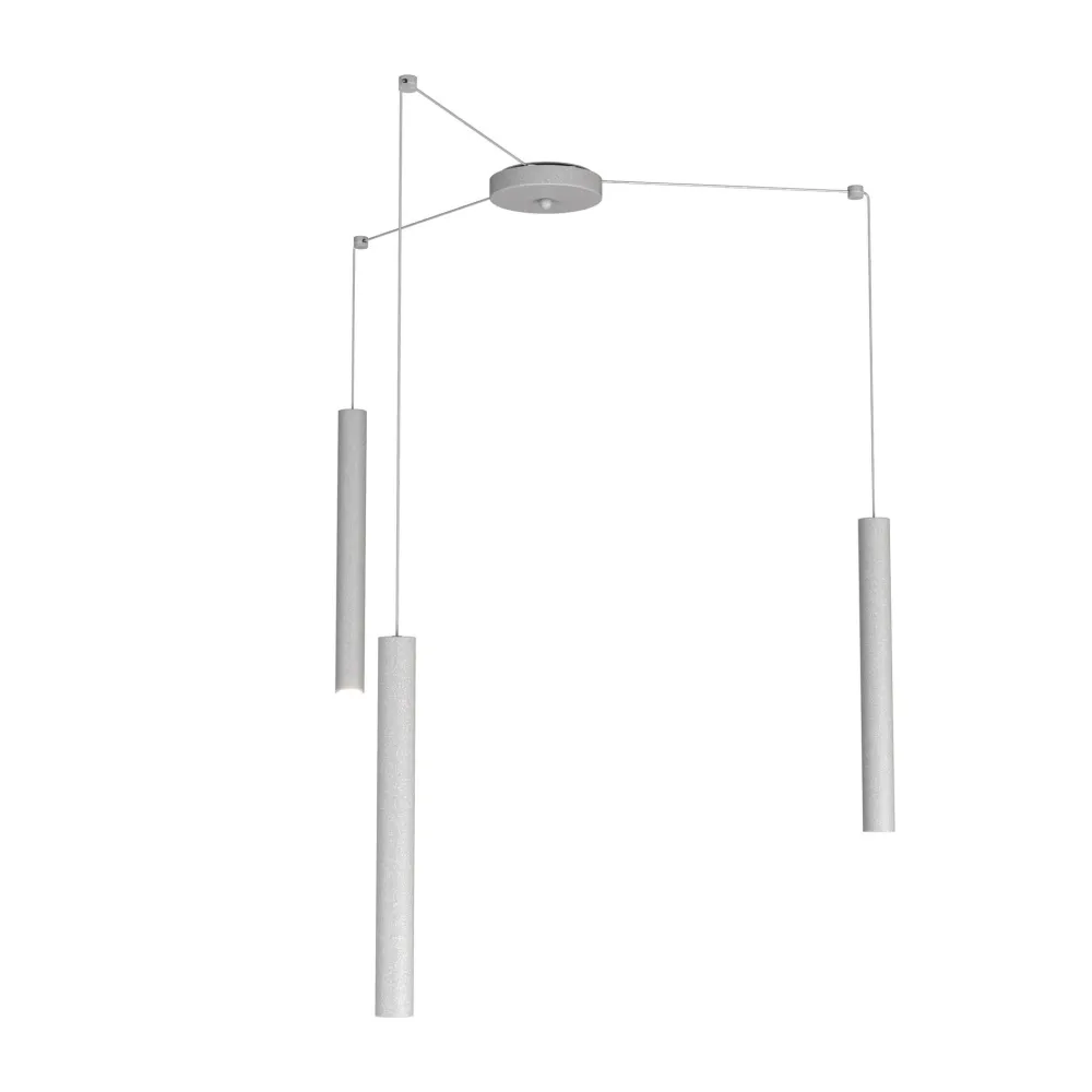 Lampadari Cucina-Top Light Lampadario da cucina con decentramento cilindri grigio