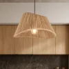 Lampadari Cucina-Selezionato da Mazzolaluce Lampadario da cucina conico marrone in corda