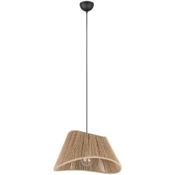 Lampadari Cucina-Selezionato da Mazzolaluce Lampadario da cucina conico marrone in corda