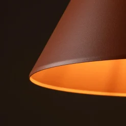 Lampadari Cucina-Selezionato da Mazzolaluce Lampadario da cucina cono 33 cm colore mattone