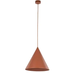 Lampadari Cucina-Selezionato da Mazzolaluce Lampadario da cucina cono 33 cm colore mattone