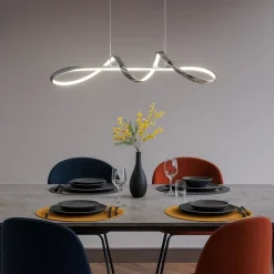 Lampadari Cucina-Selezionato da Mazzolaluce Lampadario da cucina cromato led 4000k design moderno