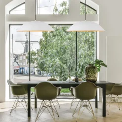 Lampadari Cucina-Selezionato da Mazzolaluce Lampadario da cucina cupola bianca e legno led 3000k dimmerabile