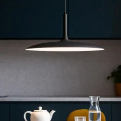 Lampadari Cucina-Selezionato da Mazzolaluce Lampadario da cucina disco nero led 16w 3000k design