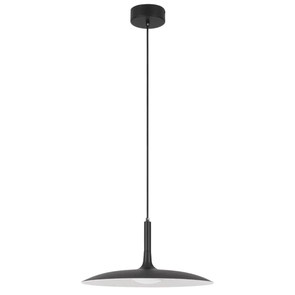 Lampadari Cucina-Selezionato da Mazzolaluce Lampadario da cucina disco nero led 16w 3000k design