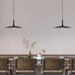Lampadari Cucina-Selezionato da Mazzolaluce Lampadario da cucina disco nero led 16w 3000k design