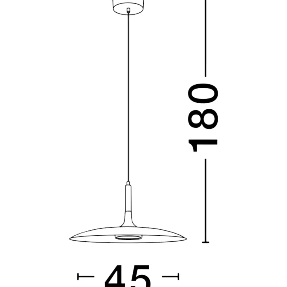 Lampadari Cucina-Selezionato da Mazzolaluce Lampadario da cucina disco nero led 16w 3000k design