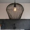 Lampadari Cucina-Selezionato da Mazzolaluce Lampadario da cucina fili tessuto nero