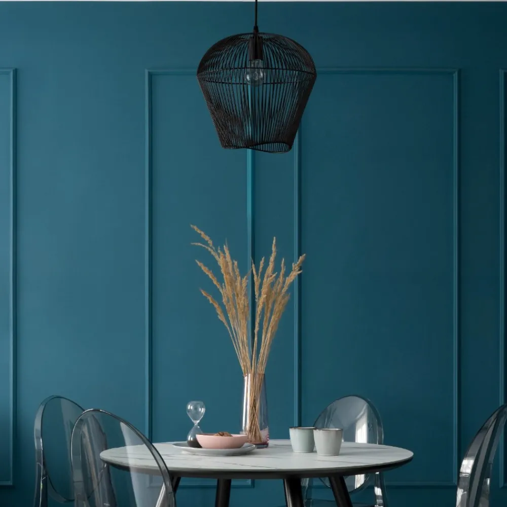 Lampadari Cucina-Selezionato da Mazzolaluce Lampadario da cucina fili tessuto nero